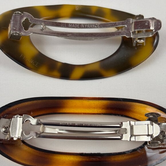 Barrettes Faux Tortoise Shell Brown Style Hair Clasp Lot of 3 main image 9